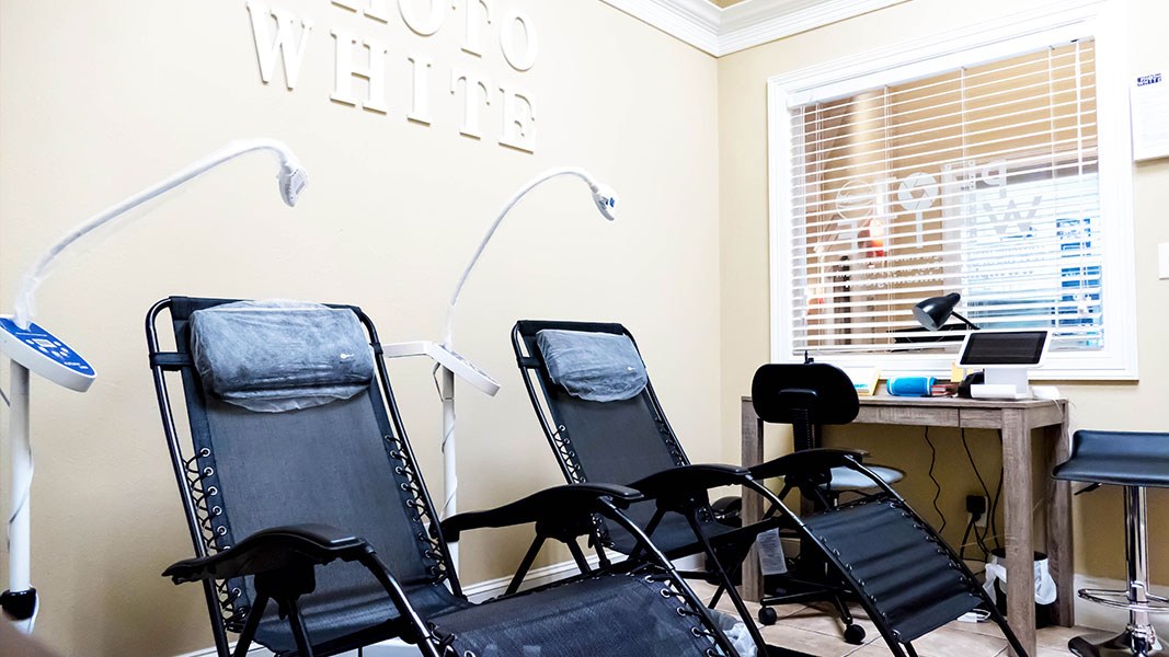 Whitening equipment in the treatment suite